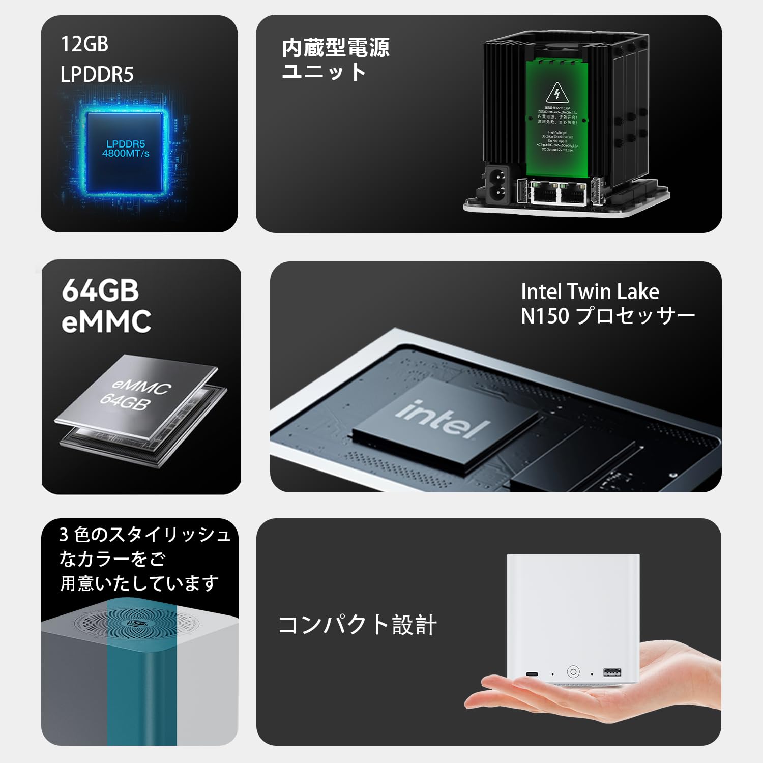 Amazon.co.jp: Beelink ME ミニ PC、Intel N150 NAS、12G LPDDR5、64G